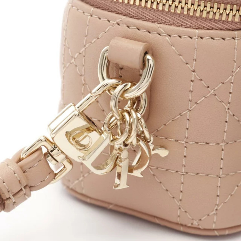 Dior Leather Pink Lady Handbag Cannage Vanity - Picture 5 of 7